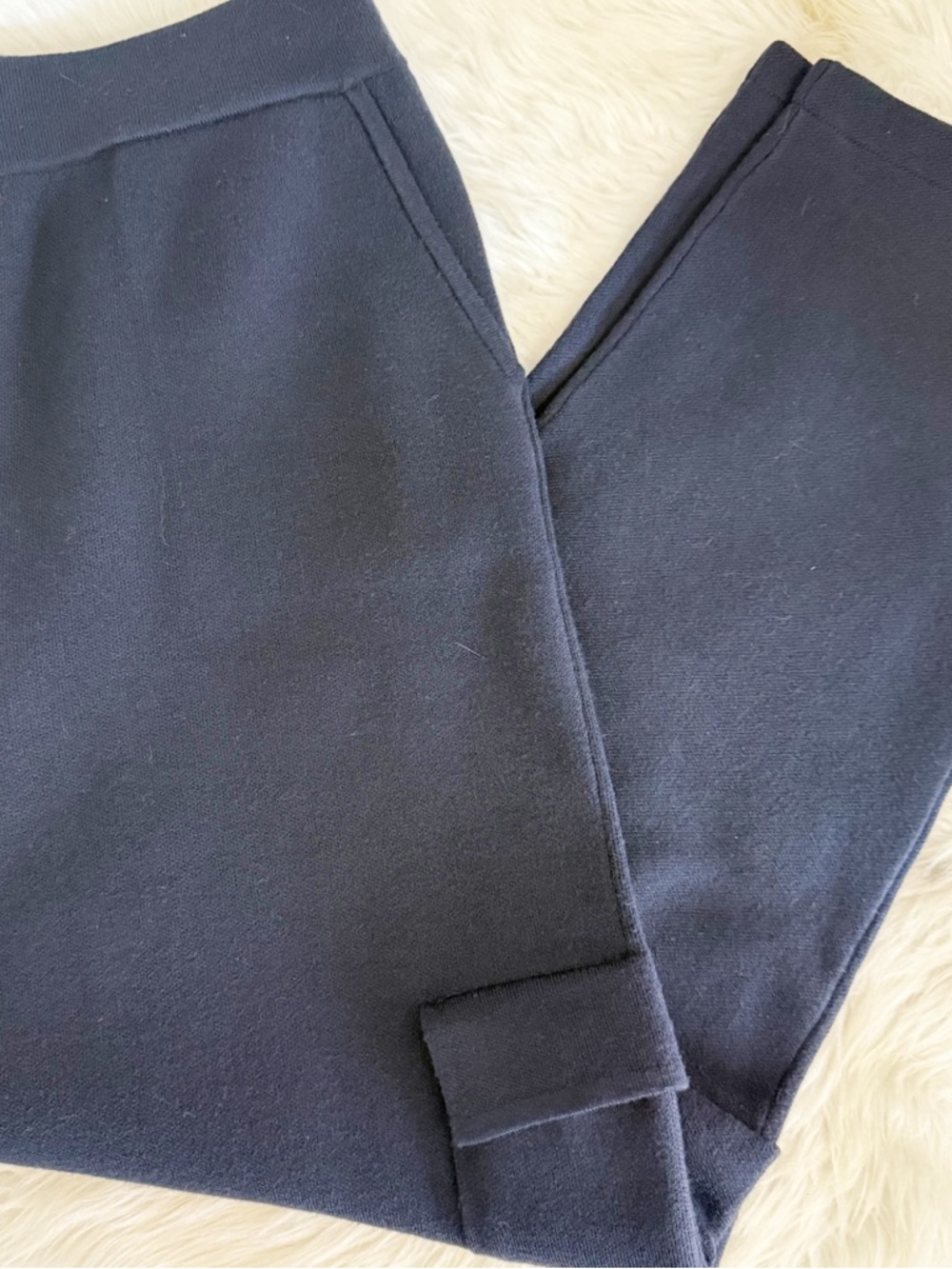 Haven Well Within Fleece Cargo Sweatpants Navy Large Relaxed - Picture 4 of 6